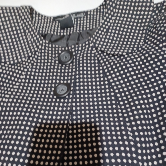 Will Smith Black With White Polka Dots 2 Large Buttons Jacket Small Pre Owned - Picture 4 of 7